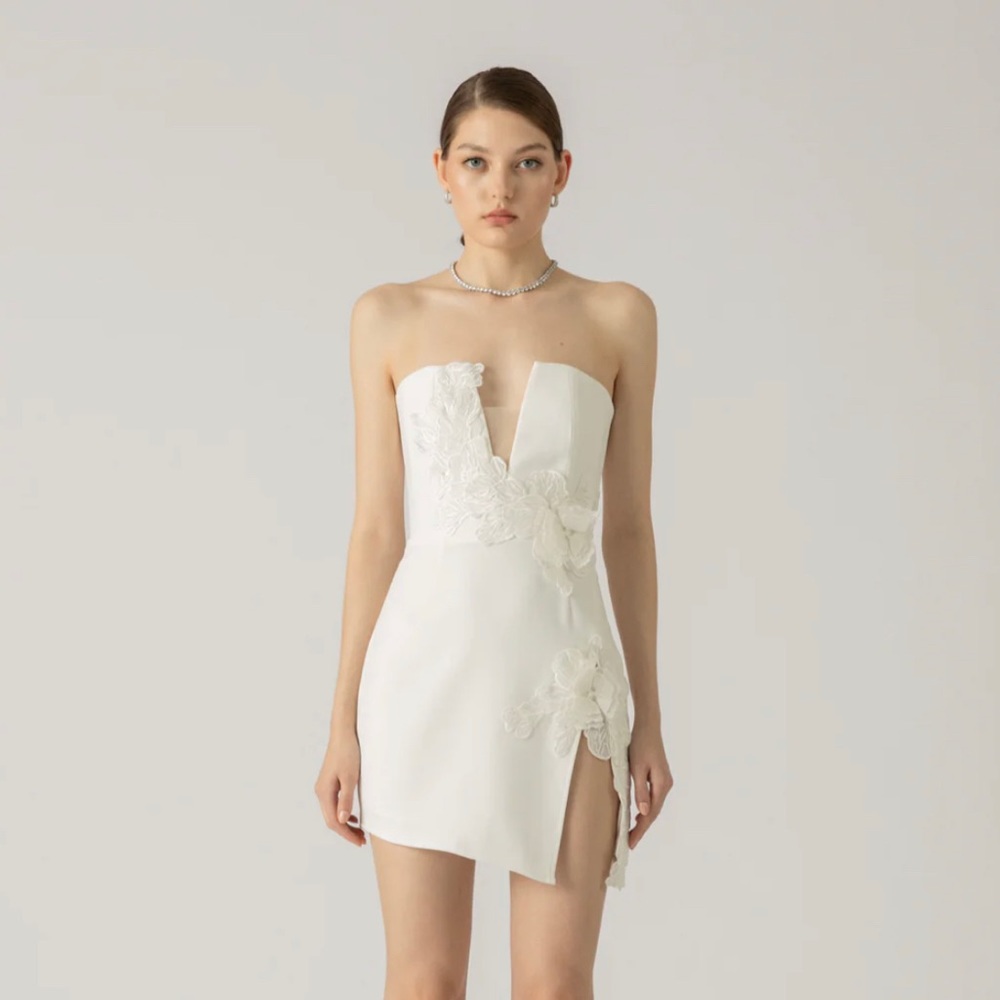 Sau Lee white mini dress